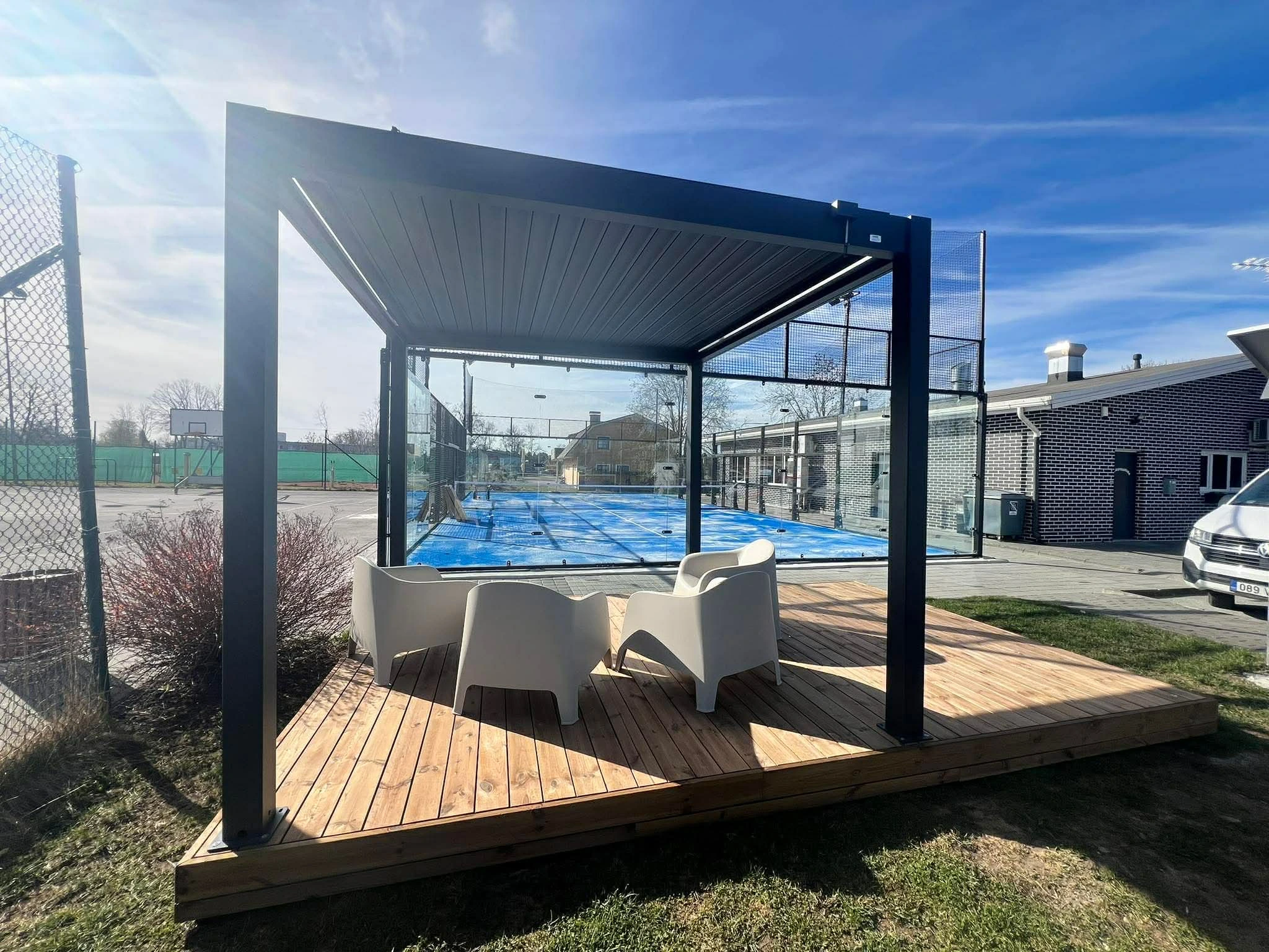 Home pergola padel court